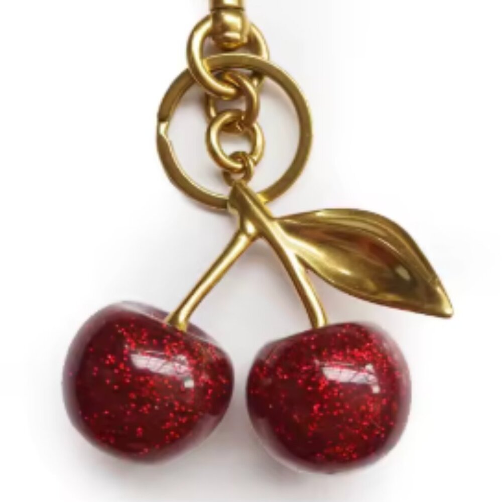 NWT Luxury Crystal Cherry Keychain – Elegant & Chic Accessory